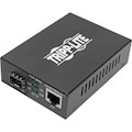 Tripp Lite Gigabit SFP Fiber to Ethernet Media Converter, POE+, International Power Cables, 10/100/1000 Mbps