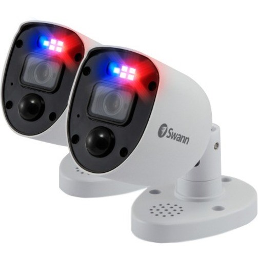 Swann 8 Megapixel HD Surveillance Camera - 2 Pack - Bullet - White