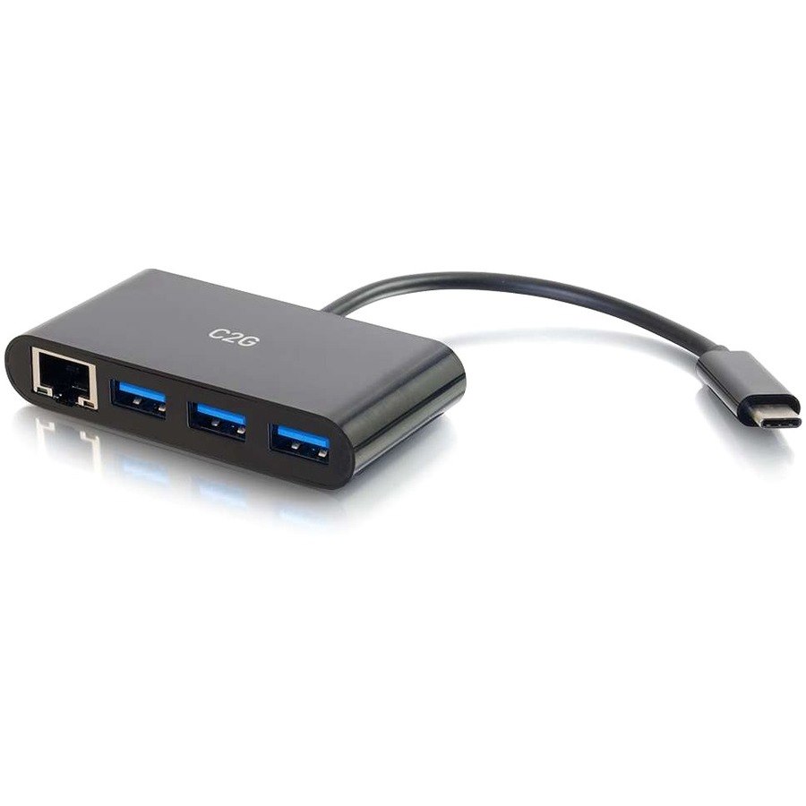 C2G USB C Hub with Ethernet - 3-Port USB Hub