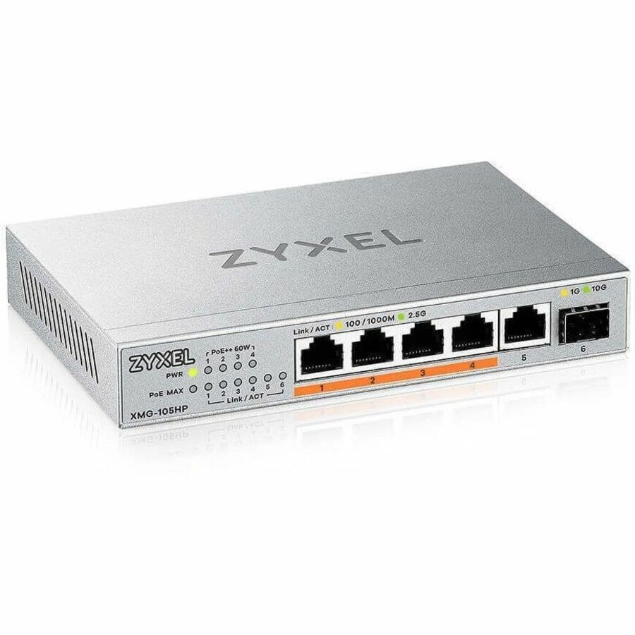 ZYXEL XMG-100 105HP 5 Ports Ethernet Switch - 2.5 Gigabit Ethernet, Gigabit Ethernet, 10 Gigabit Ethernet - 1000Base-X, 10GBase-X, 2.5GBase-T