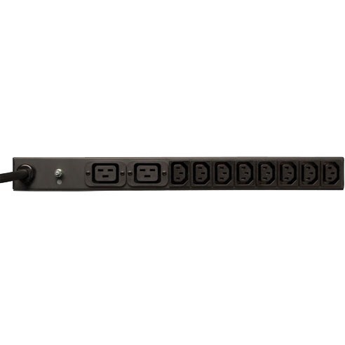 Tripp Lite by Eaton 3.8kW Single-Phase 208/240V Basic PDU, 14 Outlets (12 C13 & 2 C19), NEMA L6-20P Input, 15 ft. (4.57 m) Cord, 1U Rack-Mount