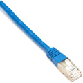 Black Box CAT6 250-MHz Stranded Patch Cable Slim Molded Boot - S/FTP, CM PVC, Blue, 1FT