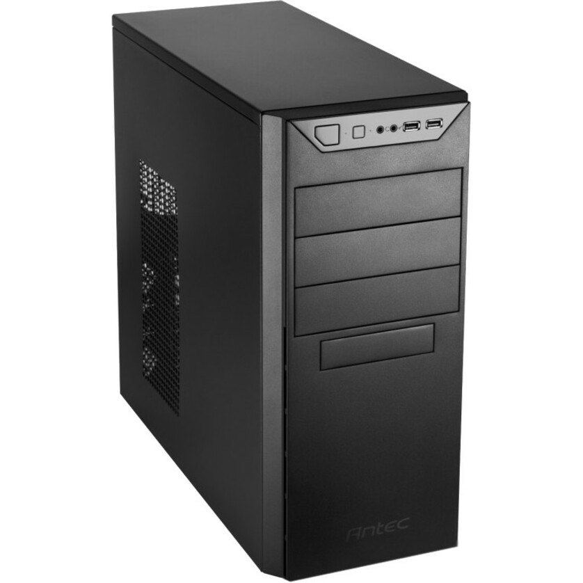 Antec VSK-4000B-U3/U2 Computer Case - Micro ATX, Mini ITX, ATX Motherboard Supported - Mid-tower - Steel - Black