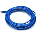 Monoprice 25FT 24AWG Cat6A 500MHz STP Ethernet Bare Copper Network Cable - Blue