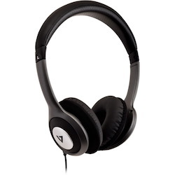 V7 HA520-2EP Wired Over-the-head Binaural Stereo Headphone - Black, Grey Blister