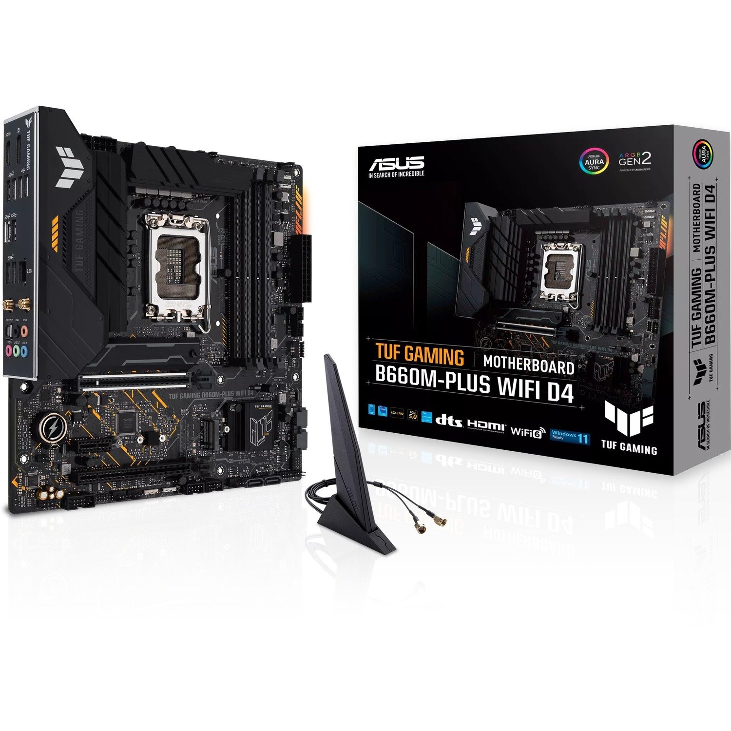 TUF GAMING B660M-PLUS WIFI D4 Gaming Desktop Motherboard - Intel Chipset - Socket LGA-1700 - Intel Optane Memory Ready - Micro ATX