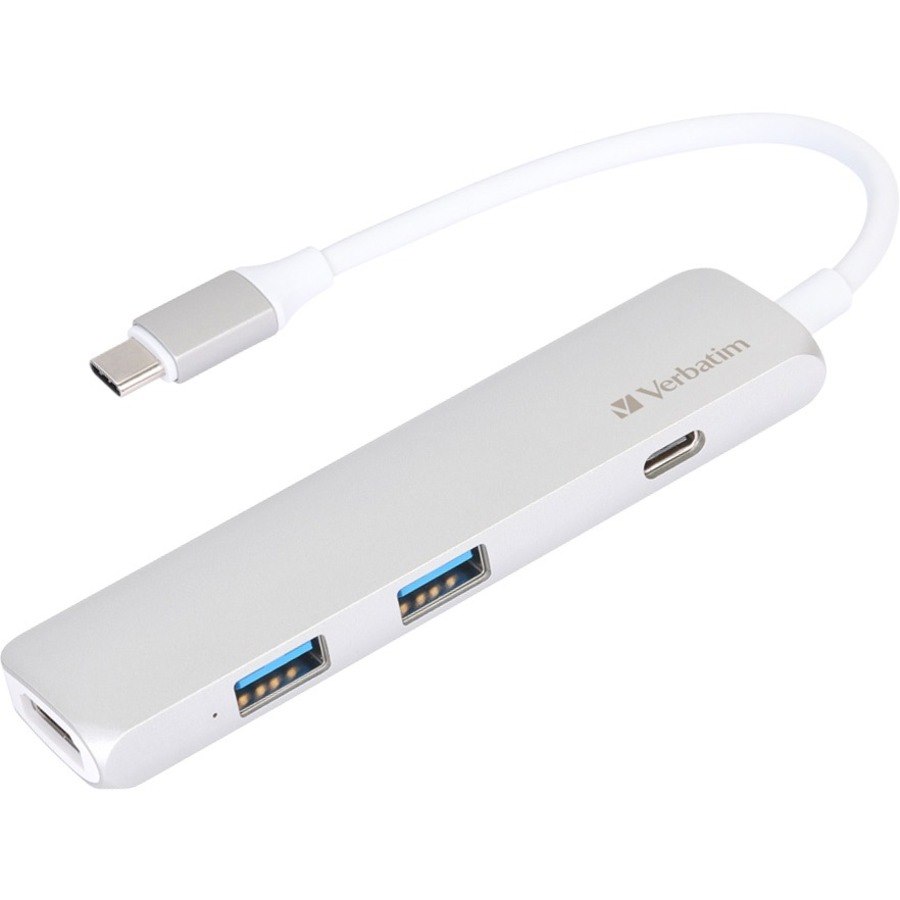 Verbatim USB Hub - USB Type C - External - Silver