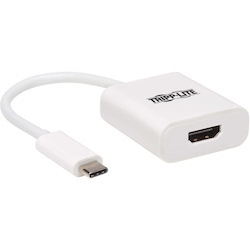 Tripp Lite by Eaton USB-C to HDMI Adapter (M/F) - 4K 60 Hz, HDR, 4:4:4, DP 1.2, HDCP 2.2, White
