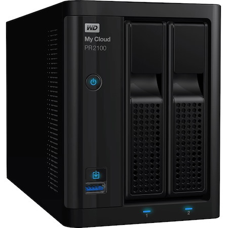 WD My Cloud Pro PR2100 2 x Total Bays NAS Storage System - 12 TB HDD - Intel Pentium N3710 Quad-core (4 Core) 1.60 GHz - 4 GB RAM - DDR3L SDRAM Desktop