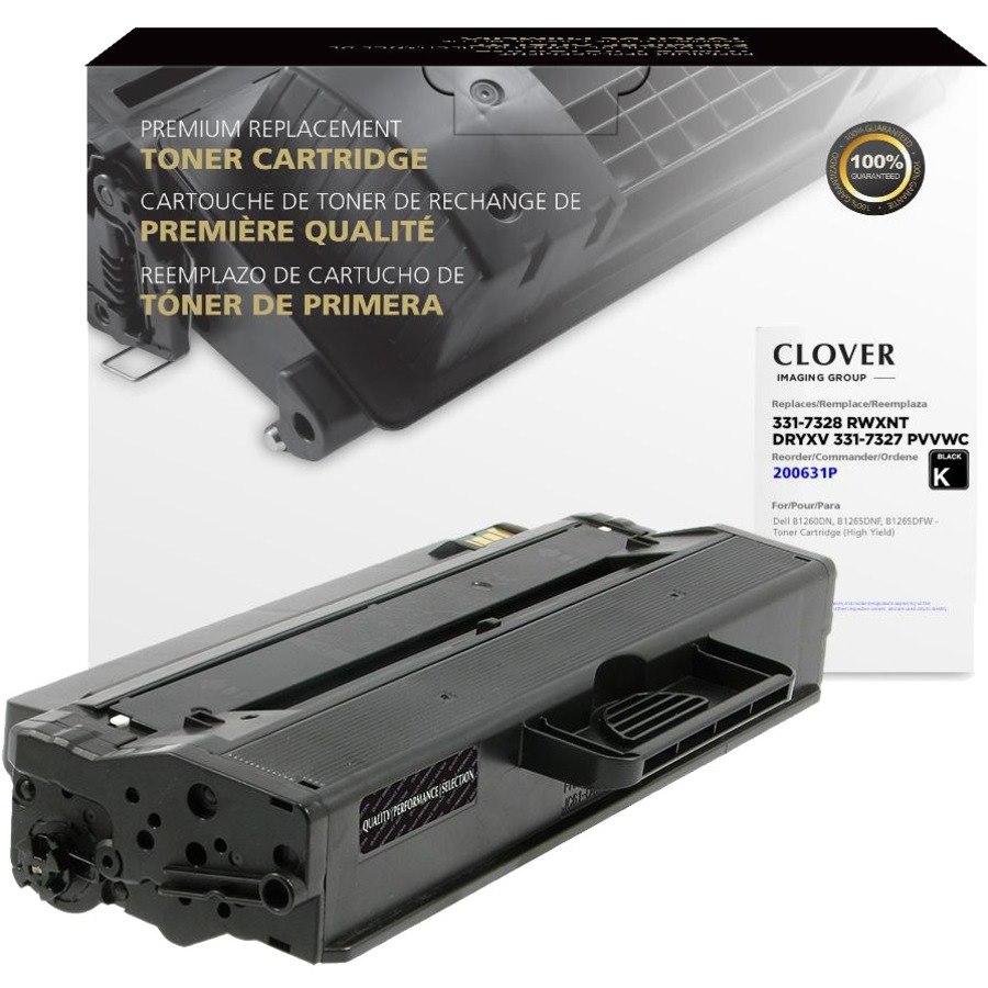 Clover Technologies Remanufactured High Yield Laser Toner Cartridge - Alternative for Dell 331-7328, DRYXV, RWXNT, 331-7327 - Black - 1 Pack