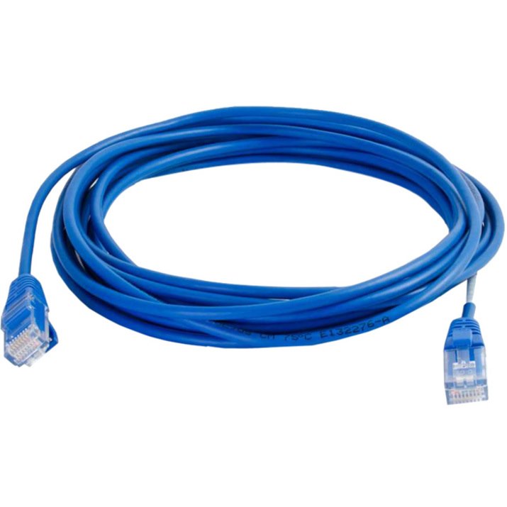 C2G 3ft Cat5e Snagless Unshielded (UTP) Slim Network Patch Cable - Blue