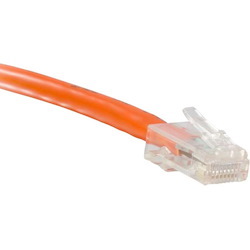 ENET Cat6 Orange 1 Foot Non-Booted (No Boot) (UTP) High-Quality Network Patch Cable RJ45 to RJ45 - 1Ft