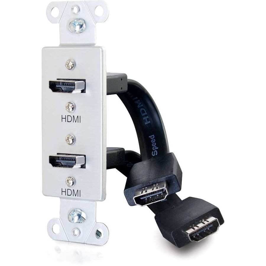 C2G HDMI Pass Through Decorative Wall Plate