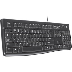 Logitech K120 Keyboard - Cable Connectivity - USB Interface - English (UK) - Black