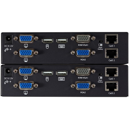 StarTech.com 650 ft/200m USB 2.0 Dual VGA KVM Console Extender over Cat5 UTP -for Dual VGA, USB-enabled PC or KVM Switch - Upto 1920x1200 (SV565DUTPU)