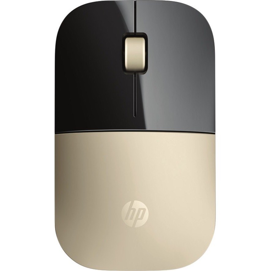 HP Z3700 Mouse - Radio Frequency - USB - Blue LED - Gold