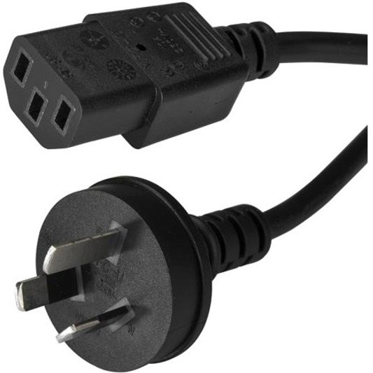 StarTech.com 2m 6 ft Power Supply Cord - AS/NZS 3112 to C13 - Computer Power Cord - Monitor Power Cord - Computer Monitor Cable