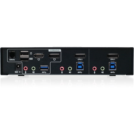 IOGEAR 2-Port 4K DisplayPort KVMP Switch with Dual Video Out and RS-232