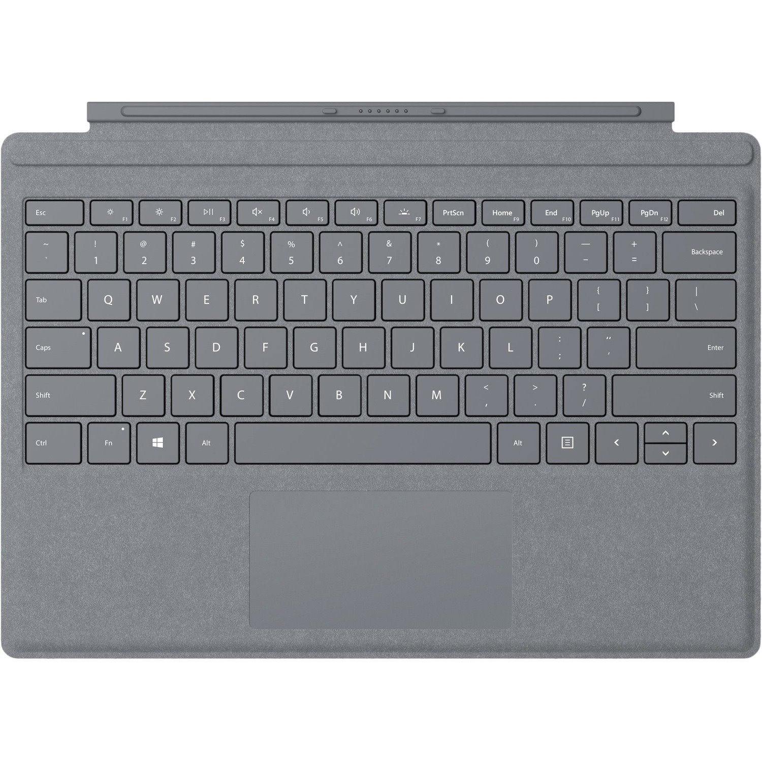 Microsoft Signature Type Cover Keyboard/Cover Case Microsoft Surface Pro 3, Surface Pro 4, Surface Pro 6, Surface Pro, Surface Pro 7 Tablet - Platinum