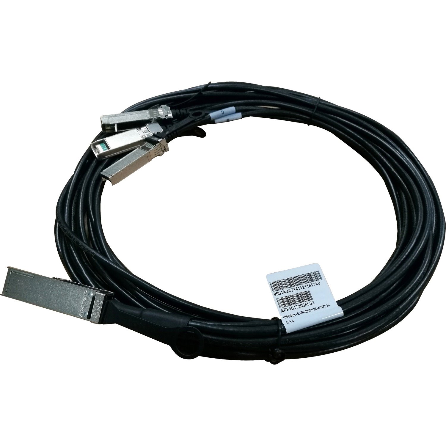 HPE X240 QSFP28 4xSFP28 5m Direct Attach Copper Cable