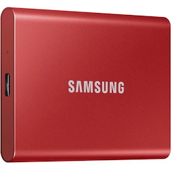 Samsung T7 MU-PC1T0R/AM 1 TB Portable Solid State Drive - External - PCI Express NVMe - Metallic Red