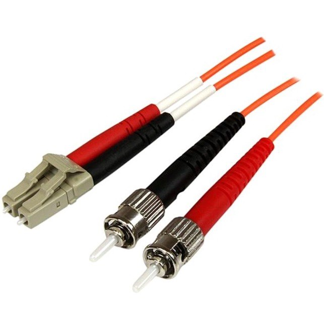 StarTech.com 2m Fiber Optic Cable - Multimode Duplex 50/125 - OFNP Plenum - LC/ST - OM2 - LC to ST Fiber Patch Cable