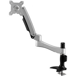 Amer Mounts Mounting Arm for Flat Panel Display, LCD Monitor, LED Monitor, Monitor - White - Landscape/Portrait - TAA Compliant
