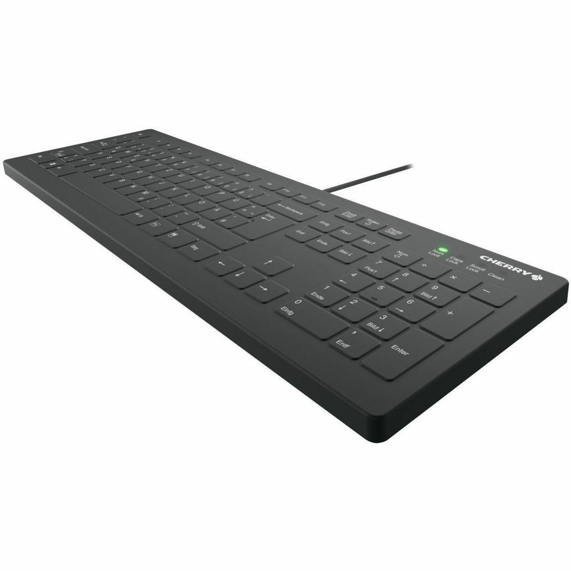 Active Key AK-C8112 Keyboard - Cable Connectivity - USB Type A Interface - English (US) - Black