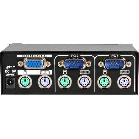 StarTech.com 2 Port Professional PS/2 KVM switch - PS/2 - 2 ports - 1 local user - 1U