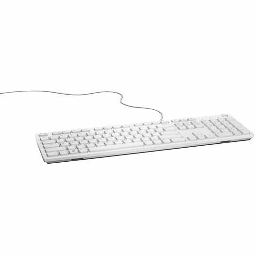 Dell KB216 Keyboard - Cable Connectivity - USB Interface - English (UK) - QWERTY Layout - White