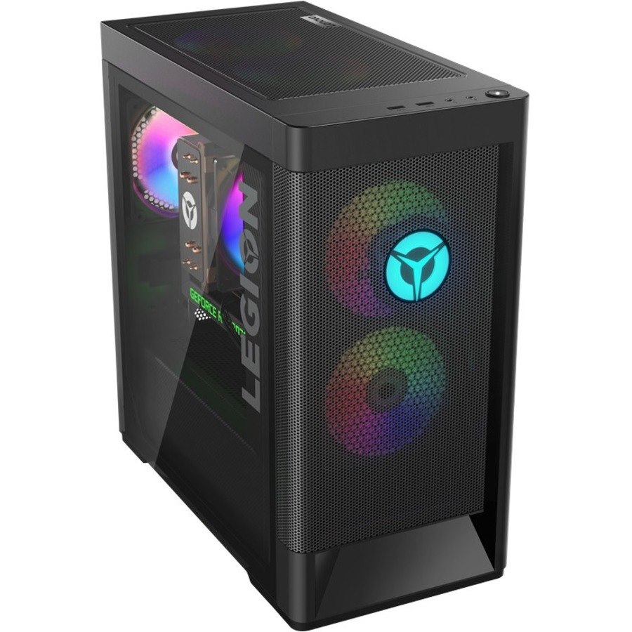 Lenovo Legion T5 26IAB7 90SU000AUS Gaming Desktop Computer - Intel Core i7 12th Gen i7-12700 Dodeca-core (12 Core) - 32 GB RAM DDR5 SDRAM - 1 TB HDD - 1 TB NVMe M.2 PCI Express PCI Express NVMe 4.0 x4 SSD - Tower - Black