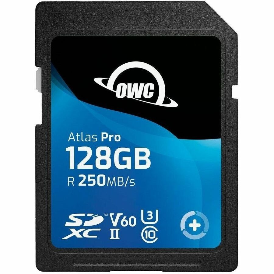 OWC Atlas Pro 128 GB Class 10/UHS-II (U3) V60 SDXC - 1 Pack - TAA Compliant