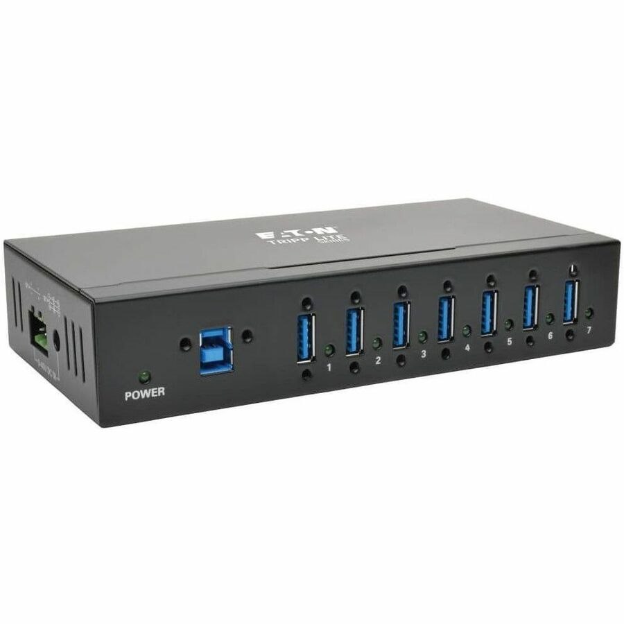 Eaton Tripp Lite Series 7-Port Industrial-Grade USB 3.x (5Gbps) Hub - 20 kV ESD Immunity, Metal Housing, Mountable