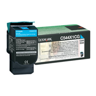 Lexmark 0C544X1CG Original Laser Toner Cartridge - Cyan Pack