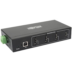 Tripp Lite by Eaton 4-Port Industrial-Grade USB 2.0 Hub - 15 kV ESD Immunity, Metal Housing, Wall/DIN Mountable