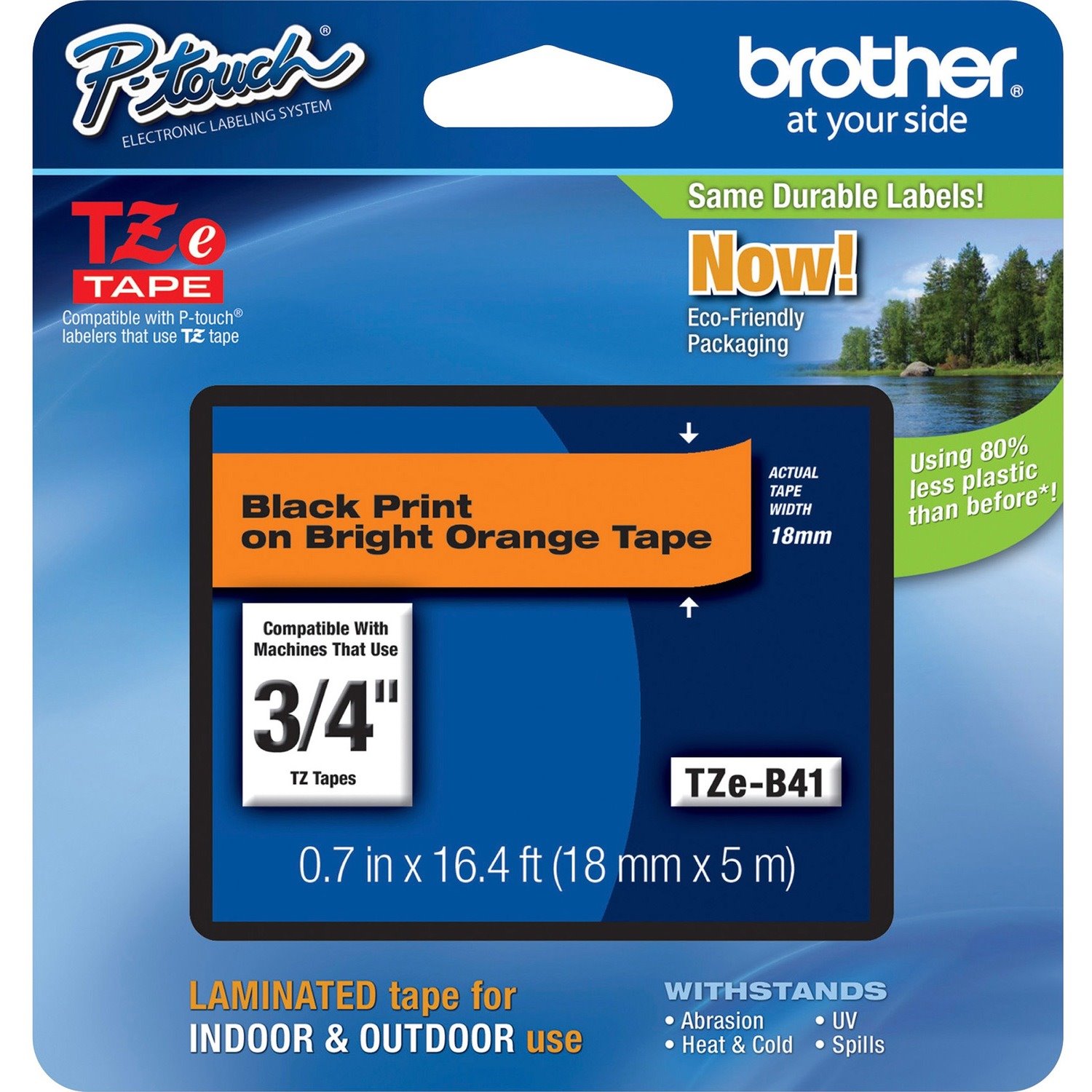 Brother P-touch TZe 3/4" Laminated Lettering Tape