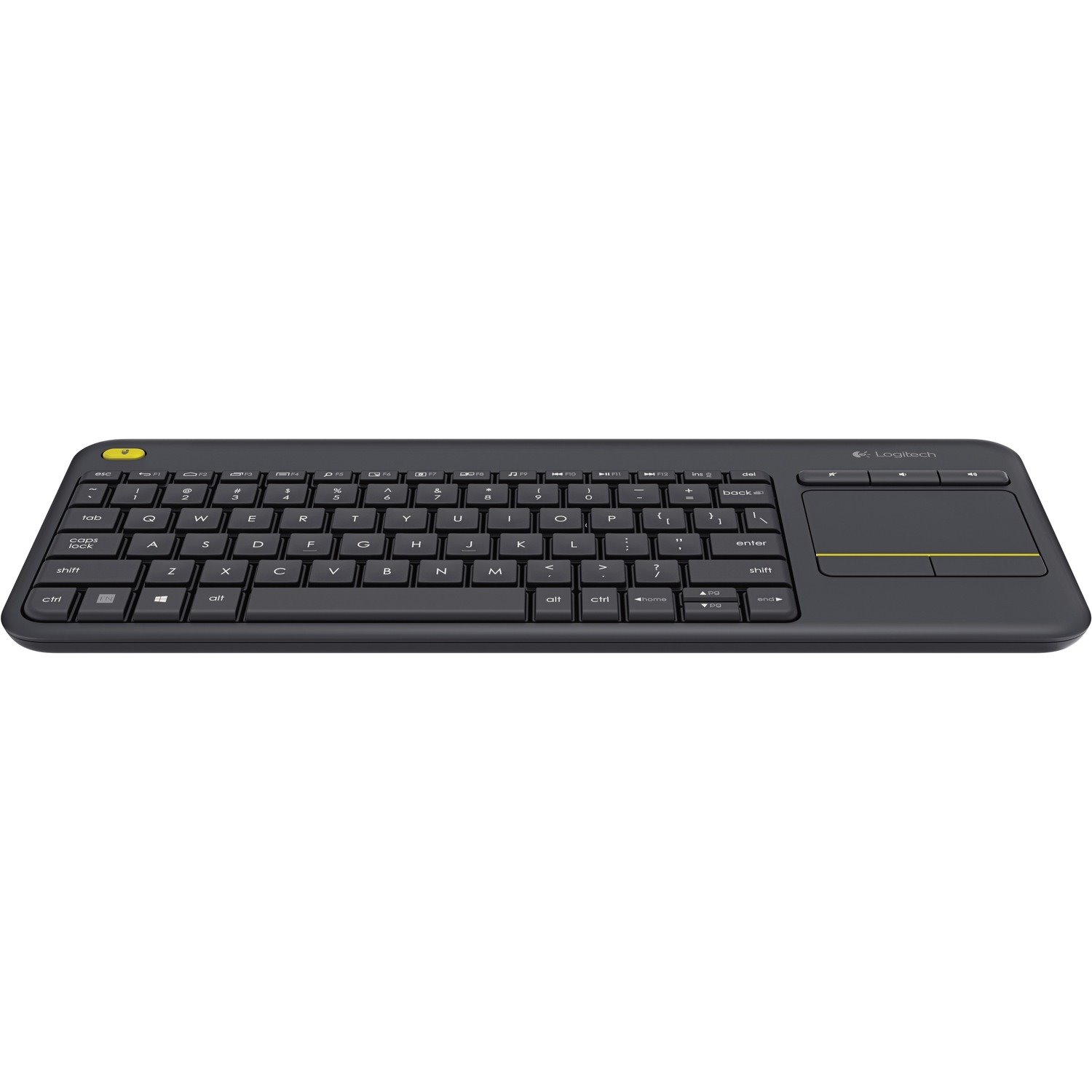 Logitech K400 Plus Keyboard - Wireless Connectivity - USB Interface - TouchPad - AZERTY Layout - Black