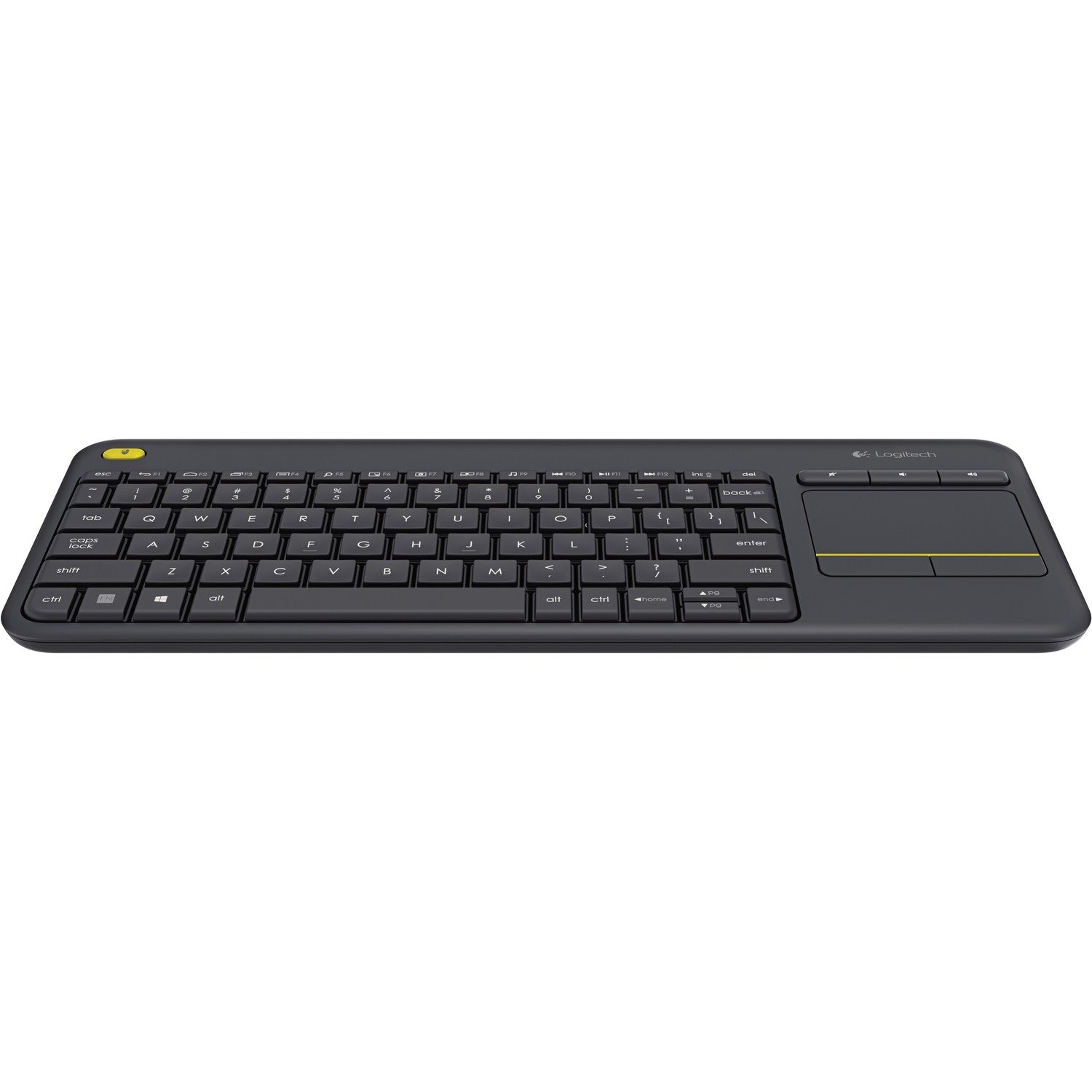 Logitech K400 Plus Keyboard - Wireless Connectivity - USB Interface - TouchPad - French - AZERTY Layout - Black