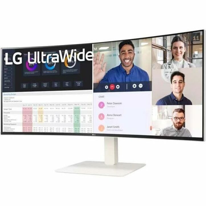 LG Ultrawide 38WR85QC-W 38" Class WQHD Curved Screen LCD Monitor - 21:9 - White