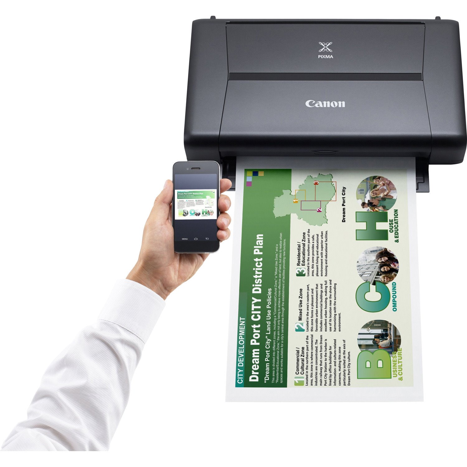 Canon PIXMA iP110 Portable Inkjet Printer - Colour