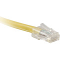 ENET Cat6a Yellow 7 Foot Shielded, Non-Booted (No Boot) (UTP) High-Quality Network Patch Cable RJ45 to RJ45 - 7Ft