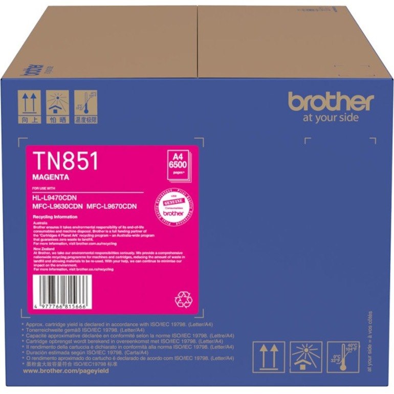 Brother TN851M Original Standard Yield Laser Toner Cartridge - Magenta Pack