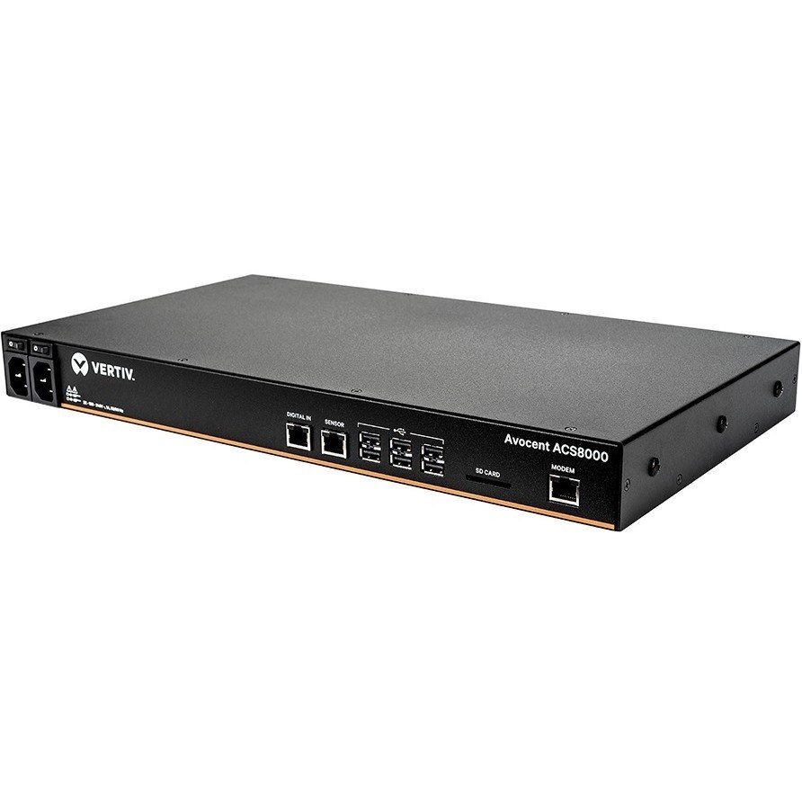 Vertiv Avocent ACS 8000 8-Port Console Server with Dual AC Power Supply and Analog Modem (ACS8008MDAC-400)