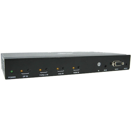 Tripp Lite by Eaton 4-Port Presentation Switch, 4K 60 Hz (4:4:4) HDMI, DP, USB-C and VGA to HDMI, TAA