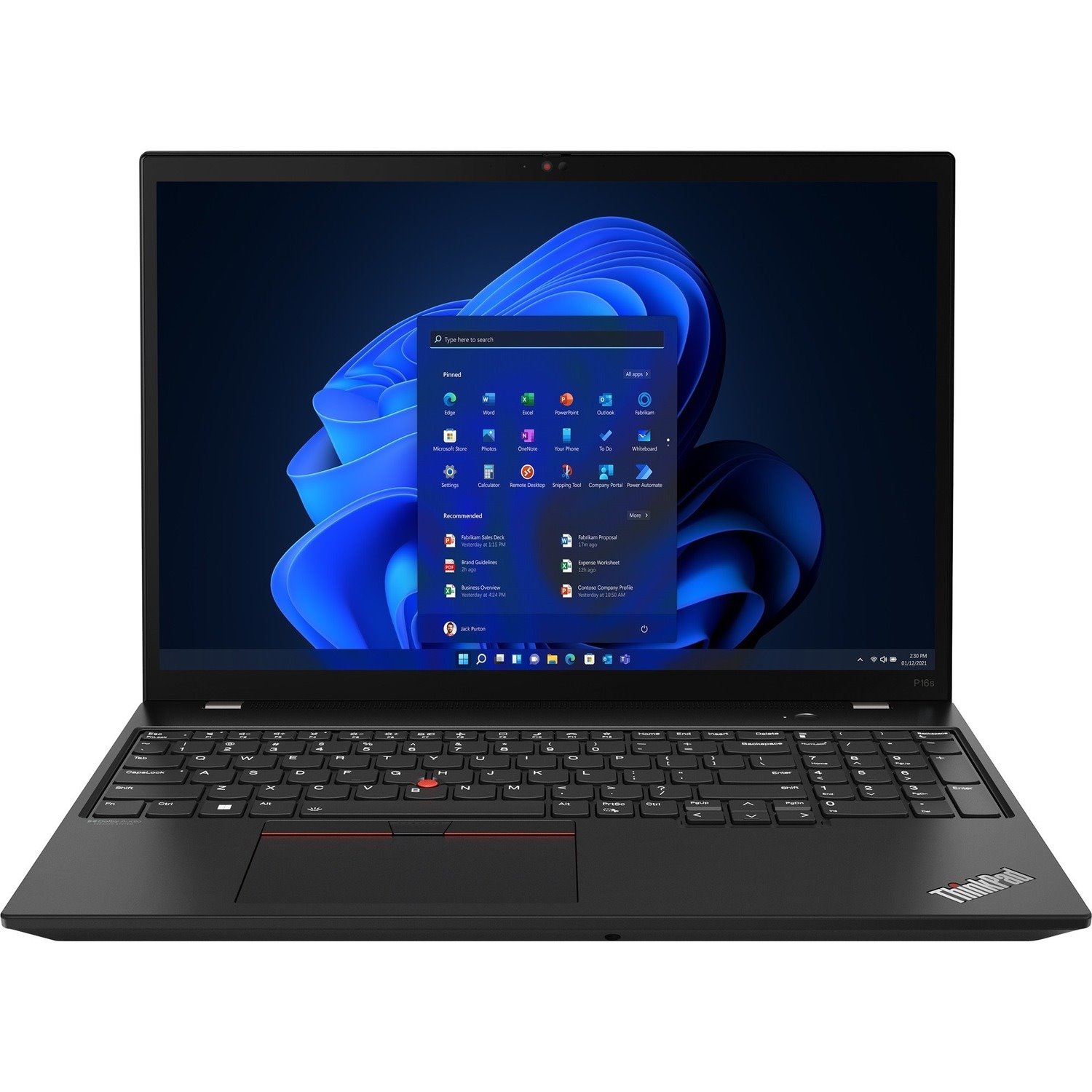 Lenovo ThinkPad P16s G1 21BT0079US 16" Notebook - Full HD Plus - Intel Core i7 12th Gen i7-1260P - 16 GB - 512 GB SSD - English Keyboard - Black