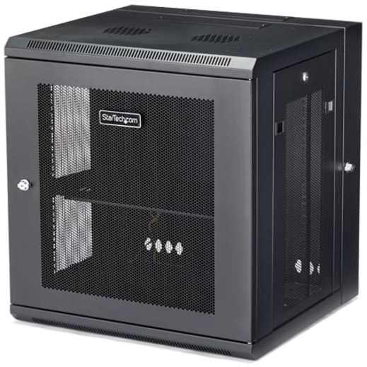 StarTech.com 12U Wall Mountable Rack Cabinet for Server, LAN Switch, Patch Panel431.80 mm Rack Depth - Black