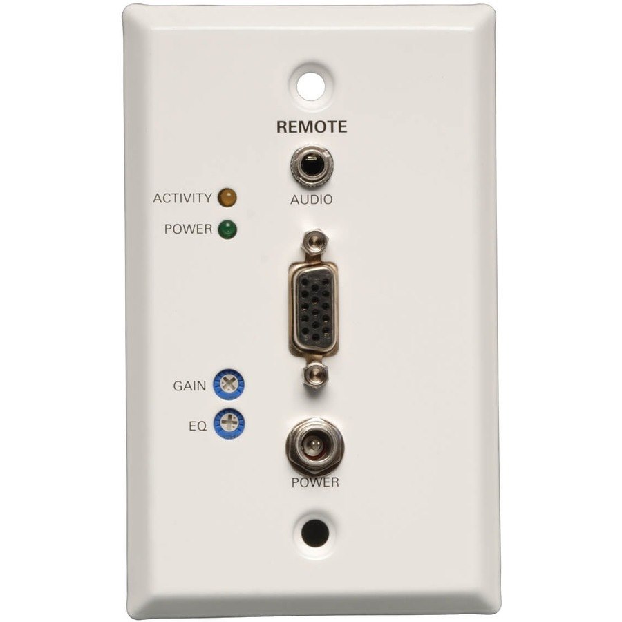 Tripp Lite by Eaton VGA over Cat5/6 Extender, Wall Plate Receiver for Video/Audio, Up to 1000 ft. (305 m), TAA