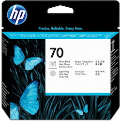 HP 70 Original Standard Yield Inkjet Printhead - Photo Black, Light Grey - 1 Each