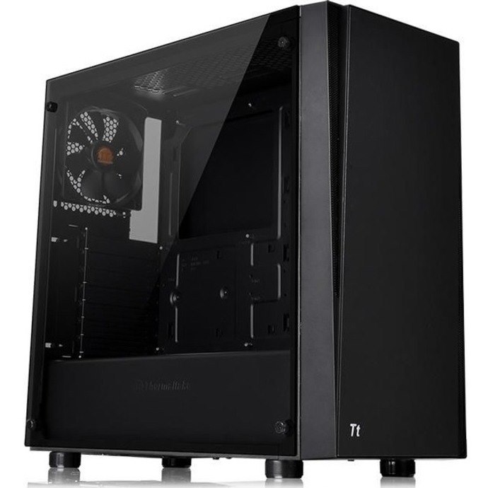 Thermaltake Versa J21 Gaming Computer Case - Mini ITX, Micro ATX, ATX Motherboard Supported - Mid-tower - SPCC, Tempered Glass - Black