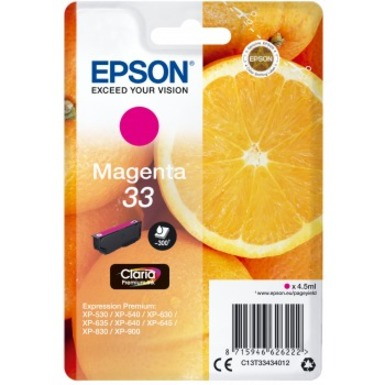 Epson Claria 33 Original Inkjet Ink Cartridge - Magenta - 1 Pack